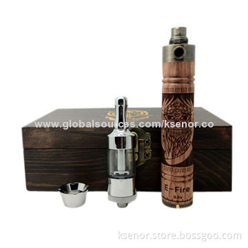 Wooden Stalks E-fire/X-firebloom E Cigarette Mod Kit with 1,100mAh Battery Capacity, 20mm Diameter